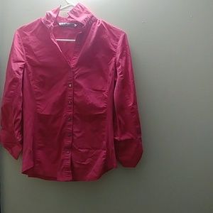 Hot pink button up